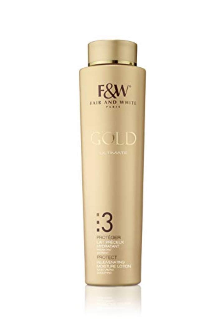 Fair and White 3 : Lotion hydratante rajeunissante Gold - Peau soyeuse - 500 ml / 17,6 fl oz