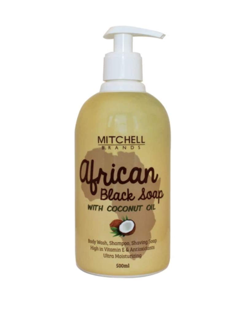 Savon Noir Liquide Africain à l'Huile de Coco 500ml