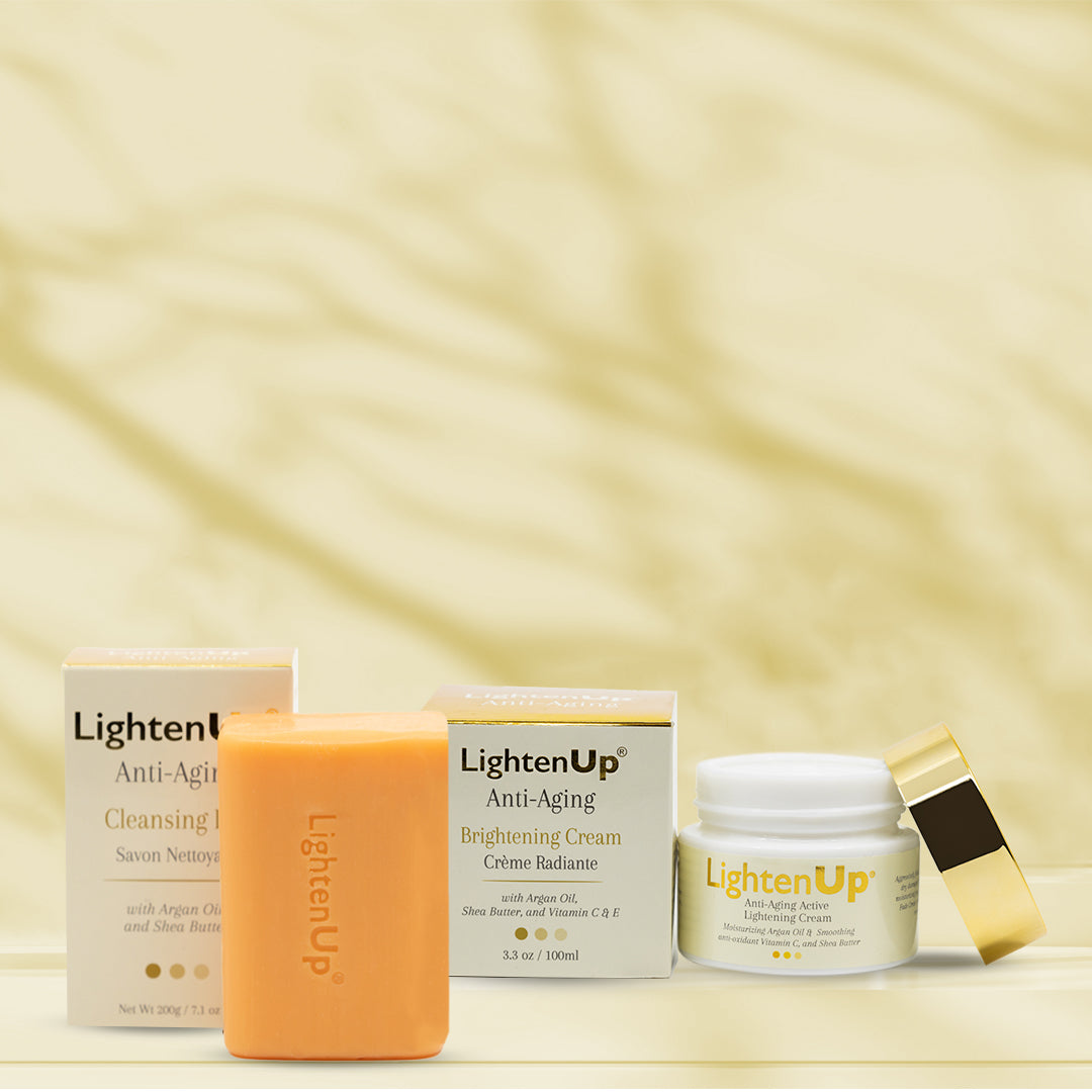 LightenUp Anti-Aging Combo Mitchell Brands - Mitchell Brands - Skin Lightening, Skin Brightening, Fade Dark Spots, Shea Butter, Hair Growth Products