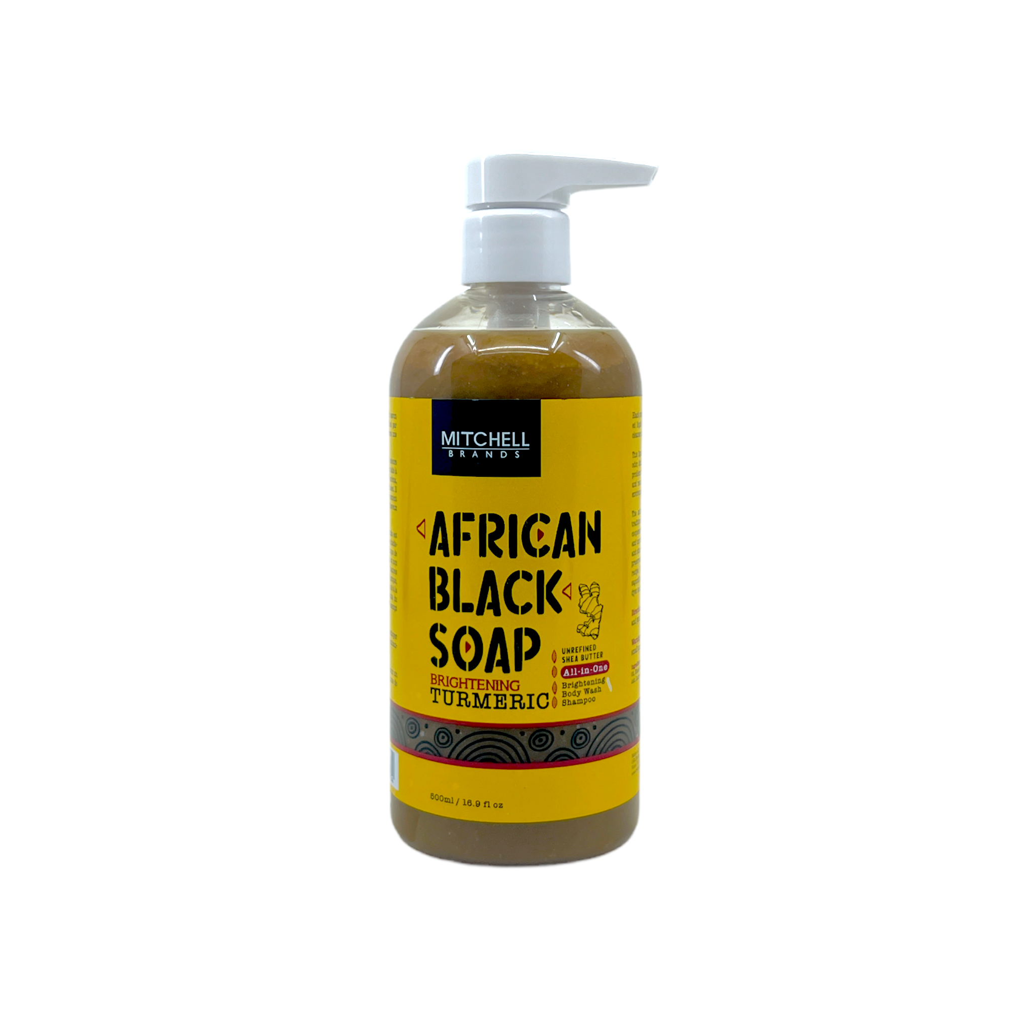 African Liquid Black Soap with Tumeric 500 ml (New)